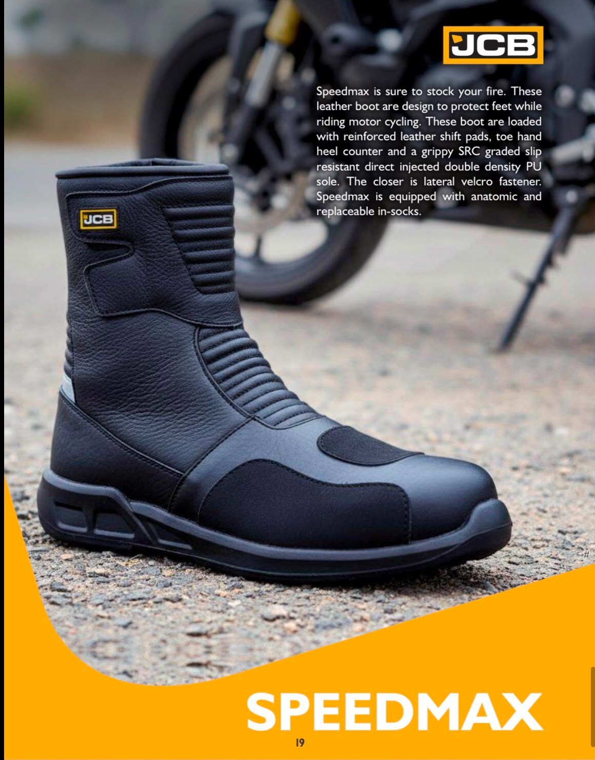 Speedmax motorcycle safety boot
